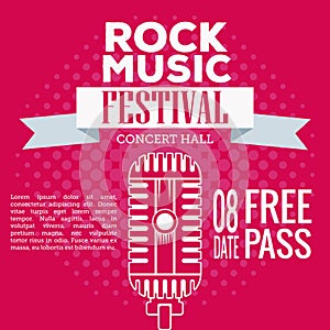 Rock musica festival flyer photo