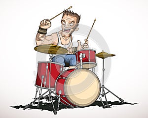 Rock musician drummer