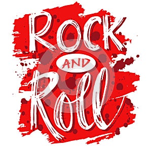 Rock n Roll hand lettering typography
