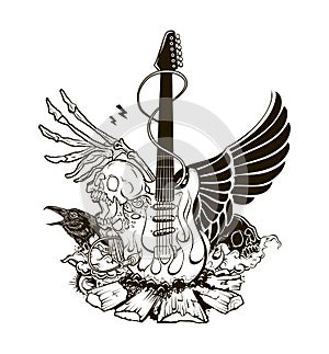 Rock n roll vector illustration