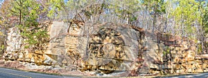 Rock Outcroppings Along The Natchez Trace Parkway. photo