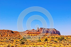 Rock Outcroppings In Morning Sun In Southwestern U.S.