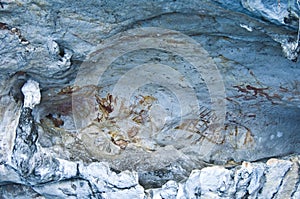 Rock painting of Khao Khien
