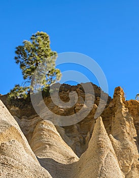 Rock Paisaje Lunar famous moon landscape on Canary Island Tenerife.