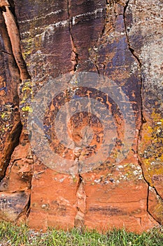 Rock Panel with North American Petroglyphs