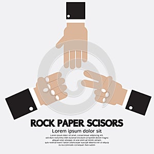 Rock Paper Scissors Hand Game Vector