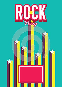 Rock party poster design