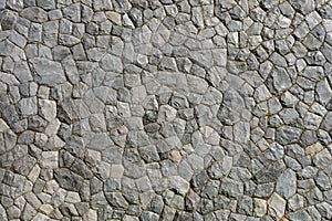 Rock pattern gray color and Mos plant of modern style design decorative uneven cracked real stone wall surface with cement japan