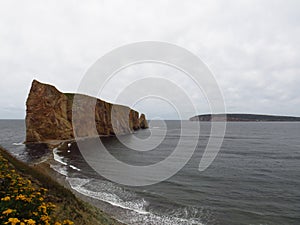 The rock of Perce in Gaspe, Quebec
