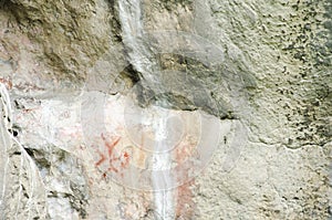 Rock with pictogram of Muisca pre-Columbian culture