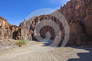 Rock pilars in the canyon