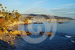 Rock Pile Beach below Heisler Park, Laguna Beach, California.