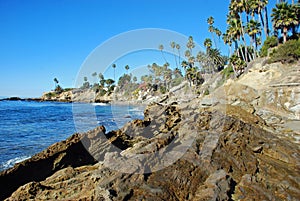 Rock Pile Beach below Heisler Park, Laguna Beach, California