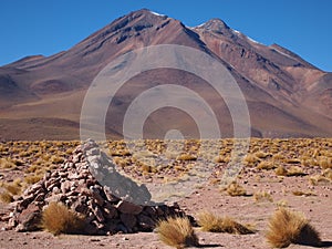 A rock pile formation on the Atacama Desert