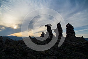 Rock pillars on top of the hillock dedicated to a local Tutelary deity