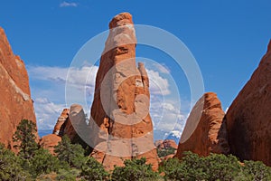 Rock pinnacle in Arches National Park, Utah