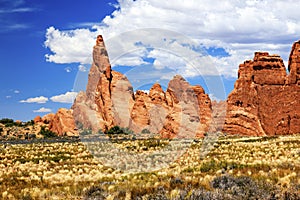 Rock Pinnacle FormationGrasslands Arches National Park Moab Utah