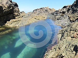 Rock pool in Lihou island