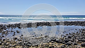 Rock Pool at south end of Burleigh Beach  Queensland  Australia