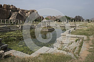 Rock pools. Hampi, India photo