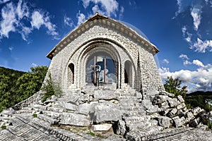 Rock of prayer in Roccaporena Santa Rita of Cascia photo