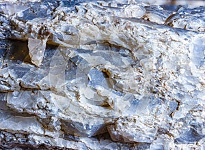 A rock, quartz taken on a macro lens with a stack. Close-up. A photo, an image.