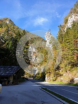 Rock recluse Igla needle - between Luce and Solcava in Slovenia