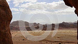 Rock and red terrain, in the national geological Timna park, Israel