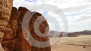 Rock and red terrain, in the national geological Timna park, Israel