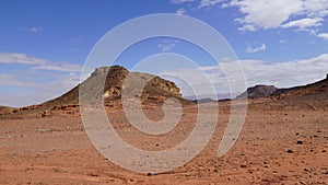 Rock and red terrain, in the national geological Timna park, Israel