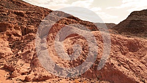 Rock and red terrain, in the national geological Timna park, Israel