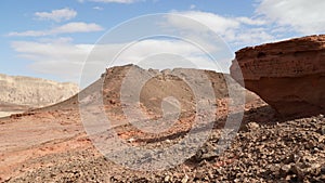 Rock and red terrain, in the national geological Timna park, Israel