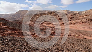 Rock and red terrain, in the national geological Timna park, Israel