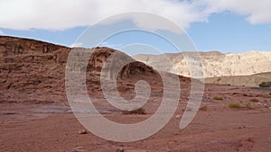 Rock and red terrain, in the national geological Timna park, Israel