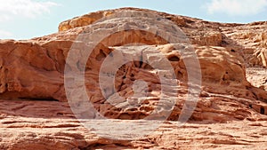 Rock and red terrain, in the national geological Timna park, Israel