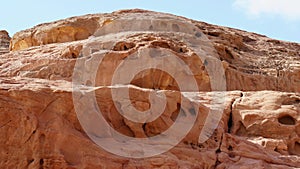 Rock and red terrain, in the national geological Timna park, Israel