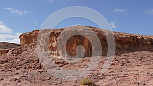 Rock and red terrain, in the national geological Timna park, Israel