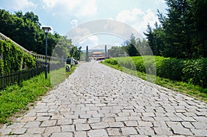 Rock road in forest park