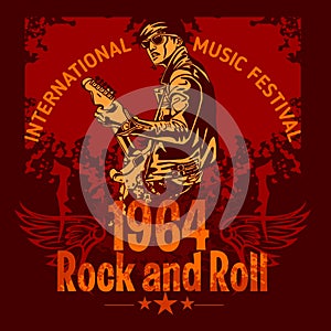 Rock and Roll Design - vector poster