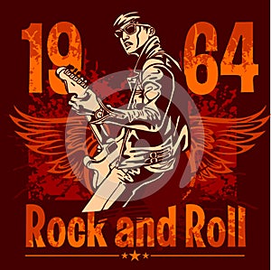 Rock and Roll Design - vector poster