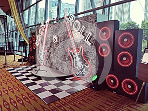 Rock and Roll Glitter Photowall