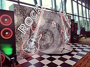 Rock and Roll Glitter Photowall