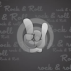 Rock and roll theme hand gesture