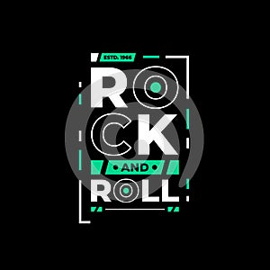 Rock and roll typography estd 1966