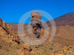 Rock Roque Cinchado in the Teide National Park in Tenerife, Spain