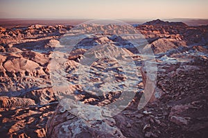 Rock and salt formations at Atacama desert, Chile