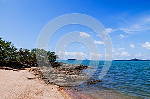 Rock sand beach on small island, Koh Lanta - Thailand