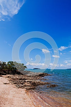 Rock sand beach on small island, Koh Lanta - Thailand