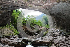 Rock scenery in the Jura, France