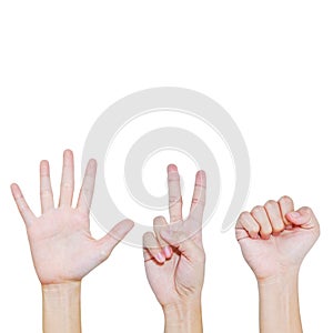 Rock , Scissors , Paper , Hand posing